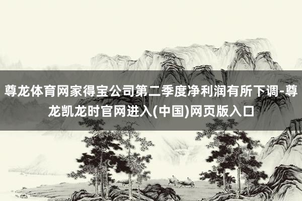 尊龙体育网家得宝公司第二季度净利润有所下调-尊龙凯龙时官网进入(中国)网页版入口