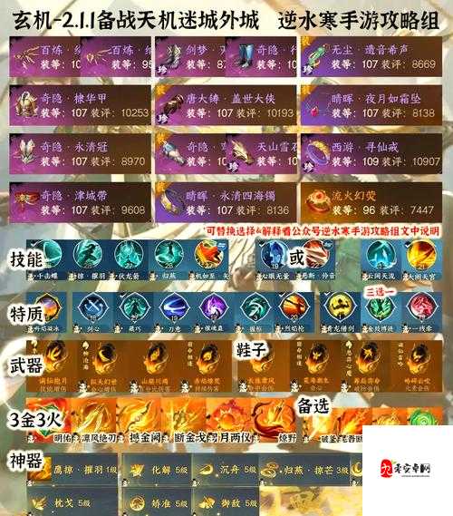 九阴真经全门派6层招式效果表大公开！秒懂神技搭配攻略